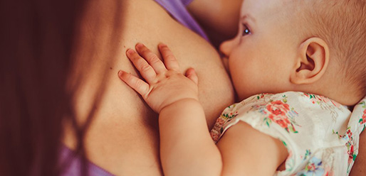 Breastfeeding newborn baby